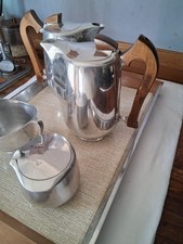 Picquot Ware, 2 Coffee Pots/hot Water Jugs, 2 Sugar Bowls, One Lidded, And Tray