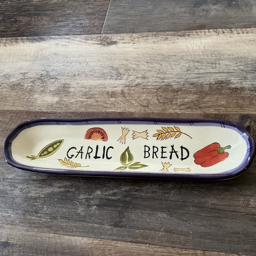 Garlic bread dish server - garlic,