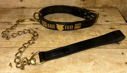 Collars black leather - collars,