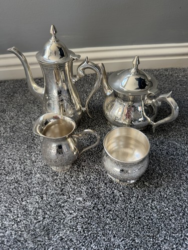 Four piece silver plated - four-piece, silver-plated