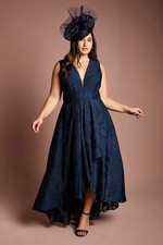 Coast Navy Fit & Flare Dress Womens Occasion Dresses