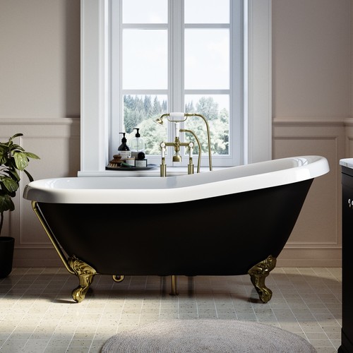 Black freestanding single - freestanding,