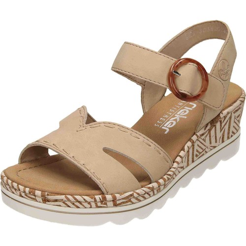 Rieker wedge heel beige - rieker,
