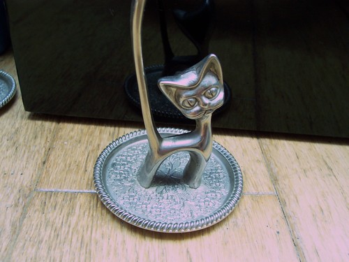 Metal seba silver plated cat - metal,
