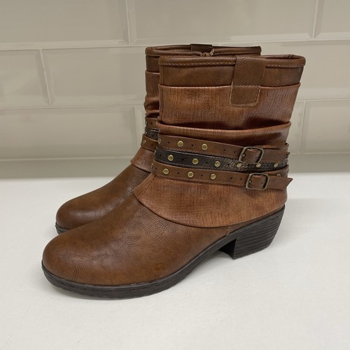 Pavers tan brown faux leather - brown,