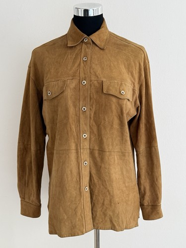Stefanel suede jacket - s, brown