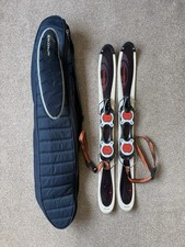 OG Salomon Snow Blade Ski Blades Mini Skis 90cm With Bindings and Carry Bag Case