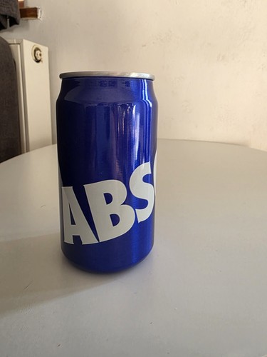 Absolut vodka steel can glass - vodka,