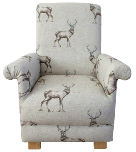 Stags chair beige armchair - stags,
