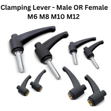 Machine Handle Adjustable Clamping Lever Male / Female Black Knob M6 M8 M10 M12