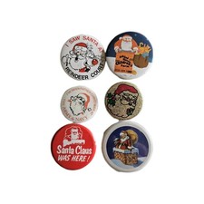 set of 6 Various  santa badges