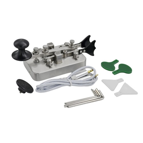 Heavy morse code key stainless - morse,