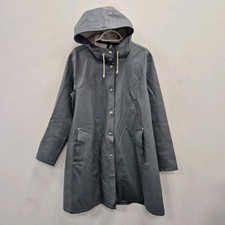 Stutterheim Mosebacke Grey Waterproof Rain Hooded Rubber Coat Jacket Medium
