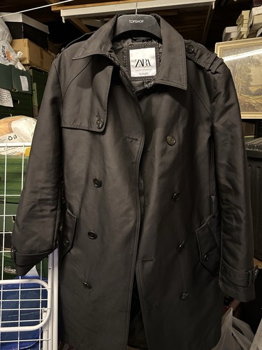 Zara men black trench coat - men,