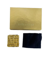 Estee Lauder Lucidity Golden Weave Powder Compact Boxed Charity Listing
