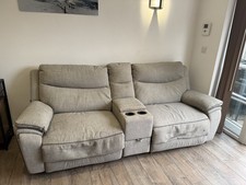 DFS 2 Seater Elec Recliner Cinema Sofa in Grey Upholstery