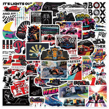 30/50Pcs F1 Racing Stickers