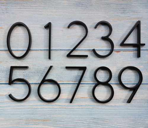 Floating house number - 5",