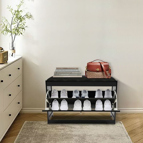 Shoe cabinet storage black - cabinet, w/