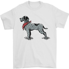 German Wirehaired Pointer With Neck Scarf Mens T-Shirt 100% Cotton