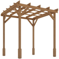 Outsunny wooden pergola - outsunny, 2m