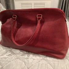Red Leather Effect Hold-all/