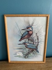 Vintage Framed Ruane Manning King Fisher Bird Print