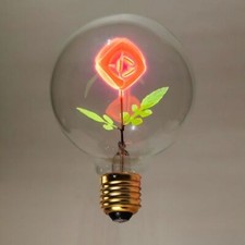 Rose Flame Light Bulb
