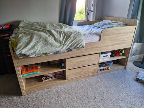 Kids wooden cabin bed mid - bed,