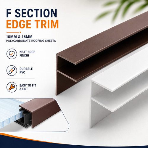 Pvc section edge trim - f,