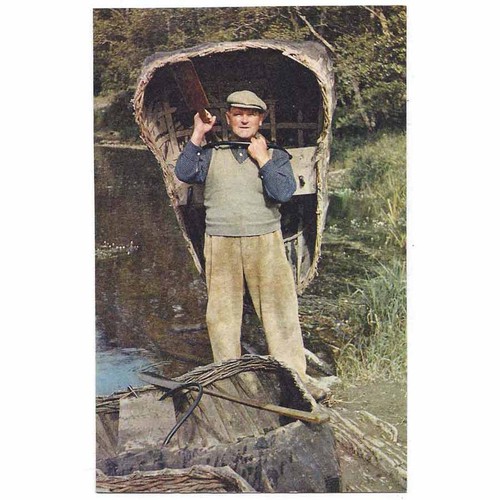 Coracle man south wales - coracle,