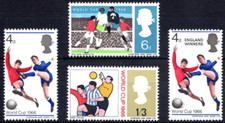 1966 WORLD CUP SET AND ENGLAND WINNERS STAMPS SUPERB UNMOUNTED MINT. POSTFREE UK