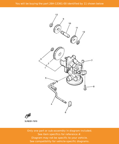 Yamaha gear pump idle - gear,,