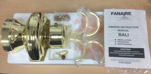 Brass ceiling fan with - brass,