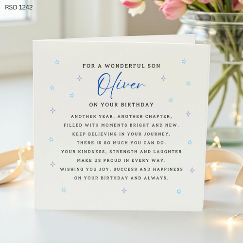 Personalised son birthday card - personalised,