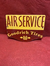 Enamel Advertising Sign Air Service Goodrich Tires Classic Car Garage Man Cave
