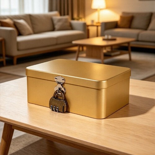 Lockable metal storage box - lockable,
