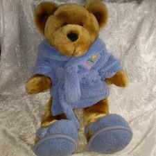 Collectable Woolworth Teddy Bear in Mum Soft Dressing Gown and Slippers 16" Used