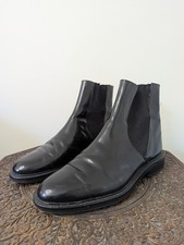 Cable & Co. Vintage Made in England Black Leather Chelsea Boots UK Size 9