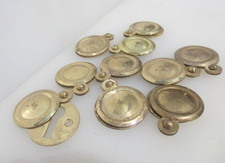 Vintage Bronze Keyhole Cover Escutcheon Plate Door Hardware Retro Brass - £3each