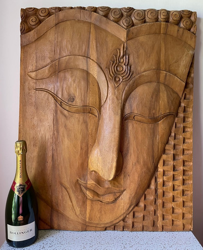 Hand carved large - large, buddha