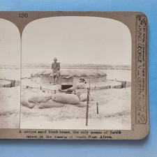 Sandbag & Corrugated Iron Fortifications South Africa WW1 Stereoview 3D RP C1916