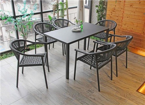 Grey rattan wicker garden - grey,