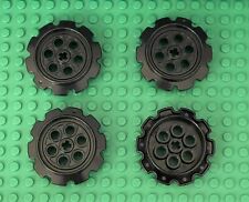 Lego 4 Pieces Black Technic Tread Sprocket 5x5x1 Large Wheel Part #57519