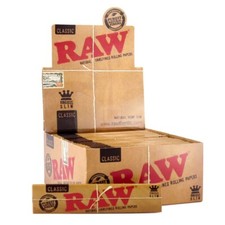 Raw Classic King Size  Slim Rolling Papers ( 50 Booklets )- Sealed Box