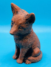 Vintage resin Casting Fox Cub figurine original cottage crafts by Magic Products
