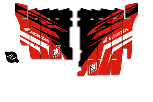 Honda radiator shrouds decal - honda,