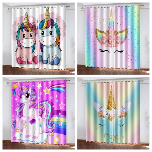 Fashion unicorn curtains girls - fashion,