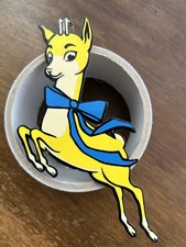 Rare Vintage Babycham Deer.  For Bottle Advertising With Clip. 1960s