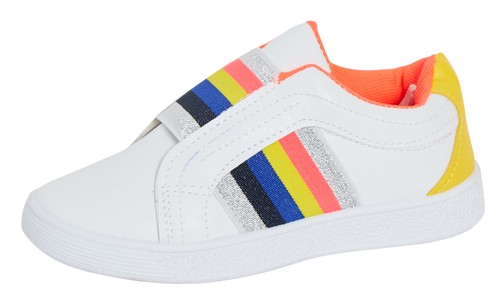 Girls rainbow stripe slip - rainbow,